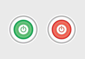 aan en uit drukknoppen icoon rood en groen. aan-uit-schakelaarsymbool, de aan/uit-knop, stand-by-pictogram vector