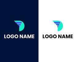 brief d en y modern logo ontwerp sjabloon vector