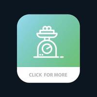 machine schaal weging gewicht mobiel app knop android en iOS lijn versie vector