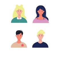 verschillend vrouw en mannetje avatars vector