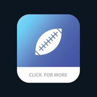 afl Australië Amerikaans voetbal rugby rugby bal sport Sydney mobiel app knop android en iOS glyph versie vector