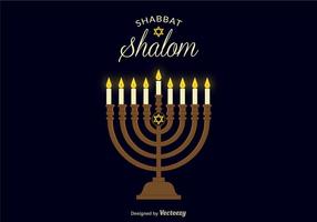 Shabbat Shalom Vector Achtergrond