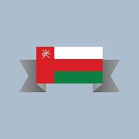 illustratie van Oman vlag sjabloon vector