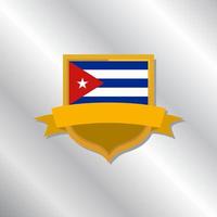 illustratie van Cuba vlag sjabloon vector