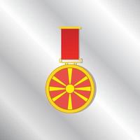 illustratie van Macedonië vlag sjabloon vector
