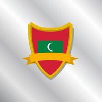 illustratie van Maldiven vlag sjabloon vector