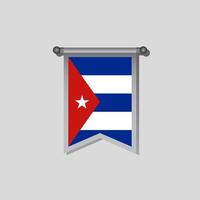 illustratie van Cuba vlag sjabloon vector