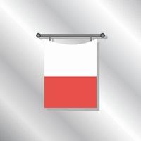 illustratie van Polen vlag sjabloon vector