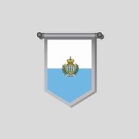 illustratie van san marino vlag sjabloon vector