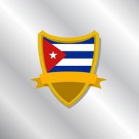 illustratie van Cuba vlag sjabloon vector