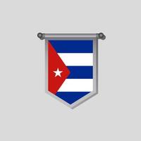 illustratie van Cuba vlag sjabloon vector