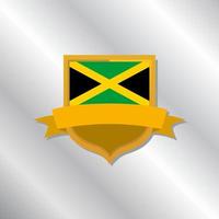 illustratie van Jamaica vlag sjabloon vector