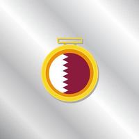 illustratie van qatar vlag sjabloon vector