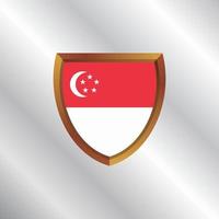 illustratie van Singapore vlag sjabloon vector