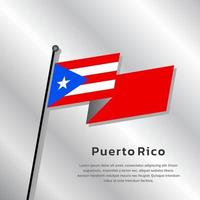 illustratie van puerto rico vlag sjabloon vector