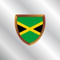 illustratie van Jamaica vlag sjabloon vector