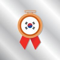 illustratie van zuiden Korea vlag sjabloon vector