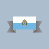 illustratie van san marino vlag sjabloon vector