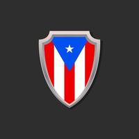 illustratie van puerto rico vlag sjabloon vector