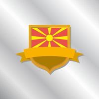 illustratie van Macedonië vlag sjabloon vector