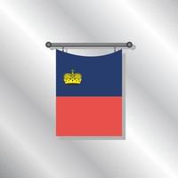 illustratie van Liechtenstein vlag sjabloon vector