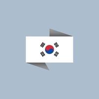 illustratie van zuiden Korea vlag sjabloon vector