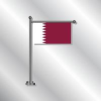 illustratie van qatar vlag sjabloon vector