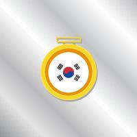 illustratie van zuiden Korea vlag sjabloon vector