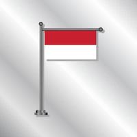 illustratie van Indonesië vlag sjabloon vector