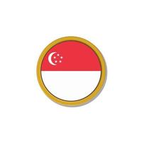 illustratie van Singapore vlag sjabloon vector