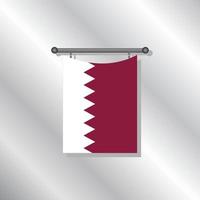 illustratie van qatar vlag sjabloon vector