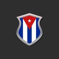 illustratie van Cuba vlag sjabloon vector