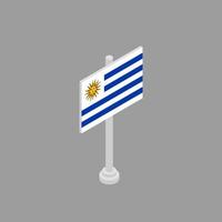 illustratie van Uruguay vlag sjabloon vector