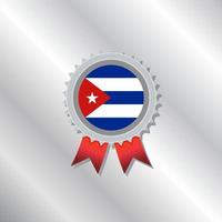 illustratie van Cuba vlag sjabloon vector