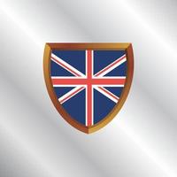 illustratie van Verenigde koninkrijk vlag sjabloon vector