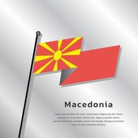 illustratie van Macedonië vlag sjabloon vector