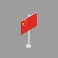 illustratie van China vlag sjabloon vector