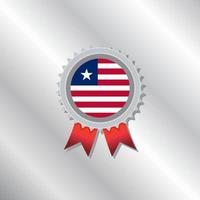 illustratie van Liberia vlag sjabloon vector