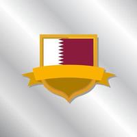 illustratie van qatar vlag sjabloon vector