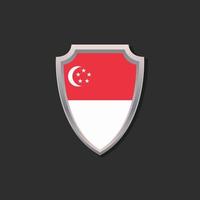 illustratie van Singapore vlag sjabloon vector