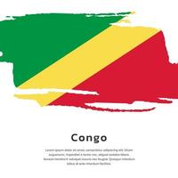 illustratie van Congo vlag sjabloon vector