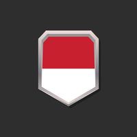illustratie van Indonesië vlag sjabloon vector