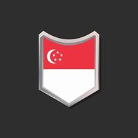 illustratie van Singapore vlag sjabloon vector