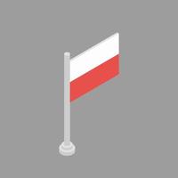 illustratie van Polen vlag sjabloon vector