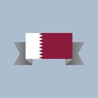 illustratie van qatar vlag sjabloon vector