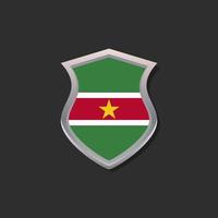 illustratie van Suriname vlag sjabloon vector