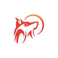 wolf hoofd logo, wild hoofd wolf woest gezicht logo vector