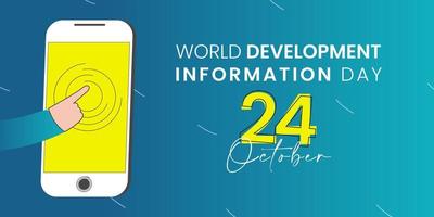 wereld ontwikkeling informatie dag thema, net zo een banier, poster of sjabloon. vector