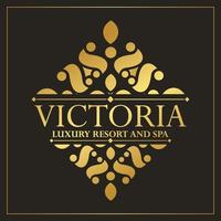 luxe hotel labelsjabloon. trendy vintage koninklijke ornament frames illustratie vector
