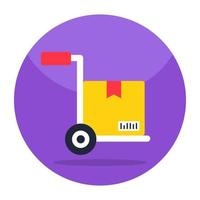 premie downloaden icoon van pallet vrachtauto vector